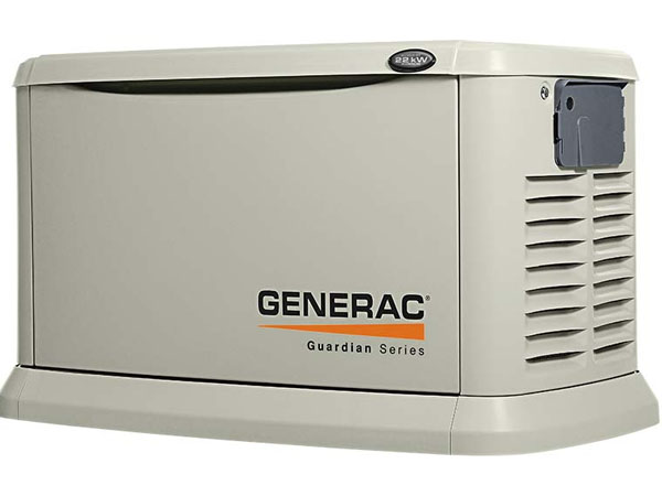 Closeup of Generac generator.